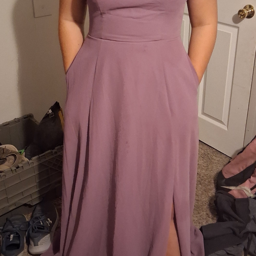 Chic Mauve Maxi Dress